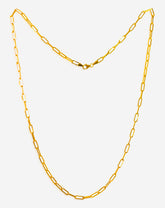 22kt Gold Thin Paperclip Chain