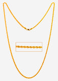 22kt Gold Thin Rope Chain
