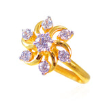 22Kt Gold CZ Fancy Ring for Women