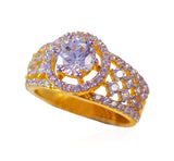 22Kt Gold CZ Fancy Ring for Women
