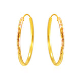 22Kt Gold Fancy Hoops