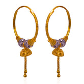 22Kt Gold Two Tone Fancy Hoops