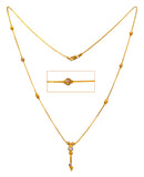 22Kt Gold Two Tone Fancy Chain