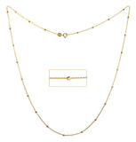 18Kt Rose Gold Beaded Chain