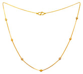 22Kt Gold Two Tone Fancy Beads Chain