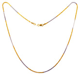 22Kt Gold Two Tone Designer Chain
