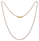 22Kt Gold Two Tone Beads Chain
