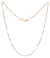 22Kt Gold Two Tone Fancy Beads Chain