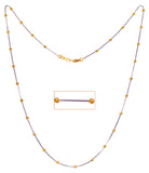 22Kt Gold Two Tone Fancy Beads Chain