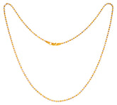 22Kt Gold Two Tone Spiral Beads Chain
