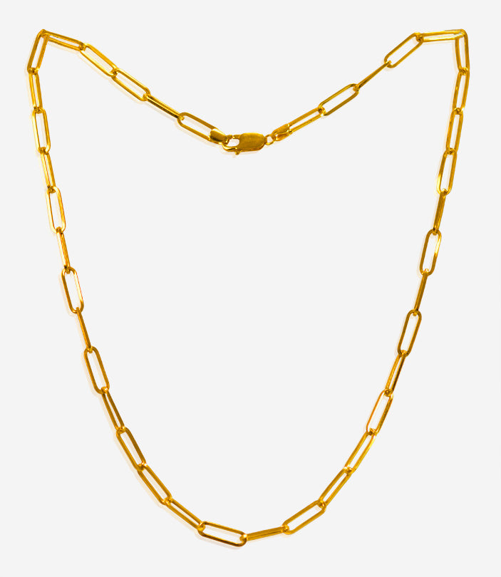 22kt Gold Paperclip Chain