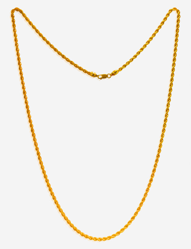 22kt Gold Thin Rope Chain