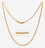 22kt Two Tone Cuban Link Chain