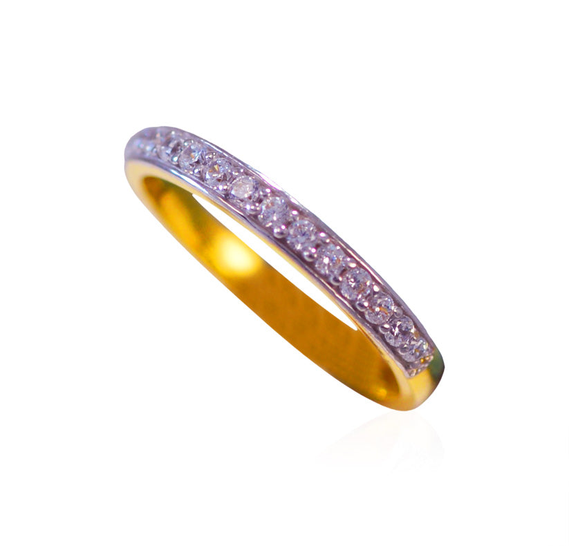 22K Gold CZ Band for Women