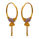 22Kt Gold Two Tone Fancy Hoops
