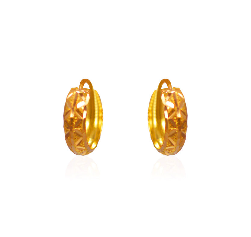 22Kt Gold Fancy Hoops (small)