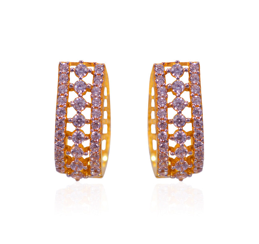 22Kt Gold CZ Fancy Earrings