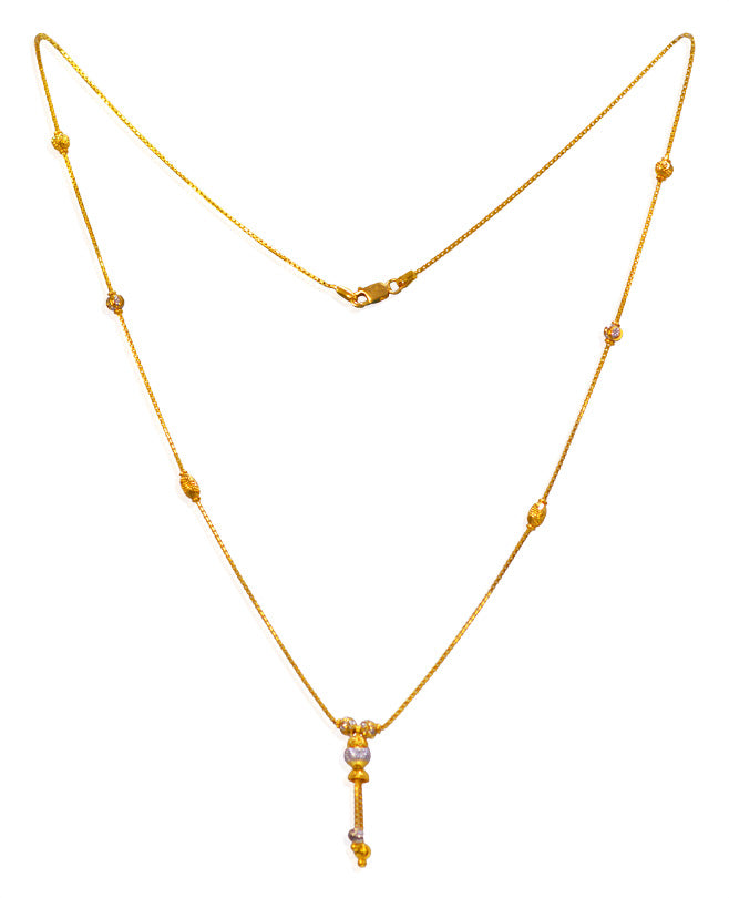 22Kt Gold Two Tone Fancy Chain