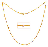 22Kt Gold Multi Tone Chain