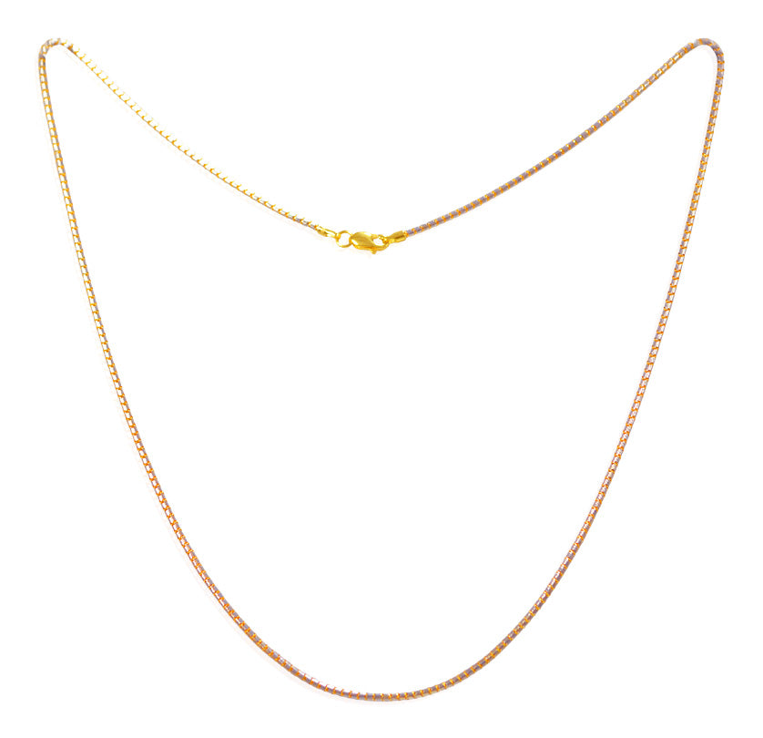 22Kt Gold Two Tone Snake Chain