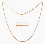 22Kt Gold Two Tone Snake Chain