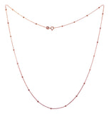 18Kt Rose Gold Beaded Chain