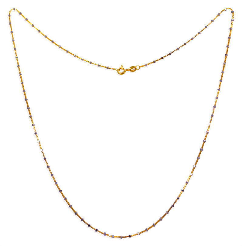 22Kt Gold Two Tone Fancy Chain