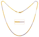 22Kt Gold Two Tone Designer Chain