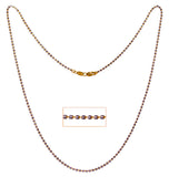 22Kt Gold Two Tone Beads Chain