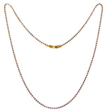 22Kt Gold Two Tone Beads Chain