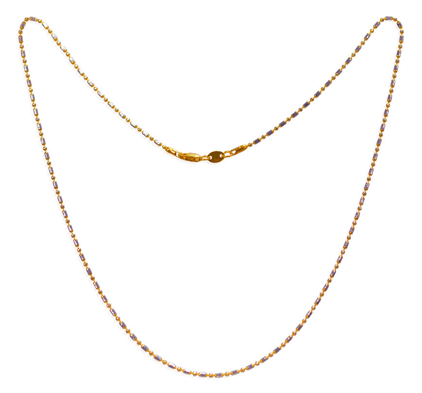 22Kt Gold Two Tone Designer Chain