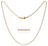 22Kt Gold Two Tone Designer Chain